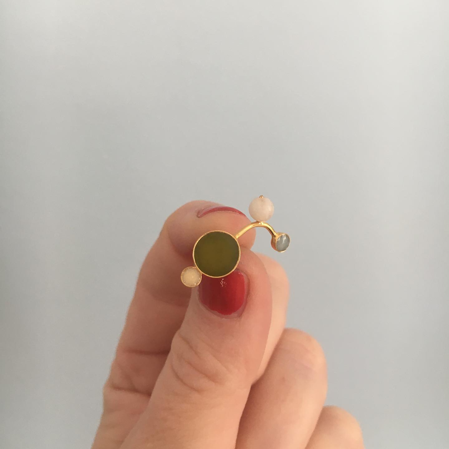 Kara. Mint, green and rose. Sunstone