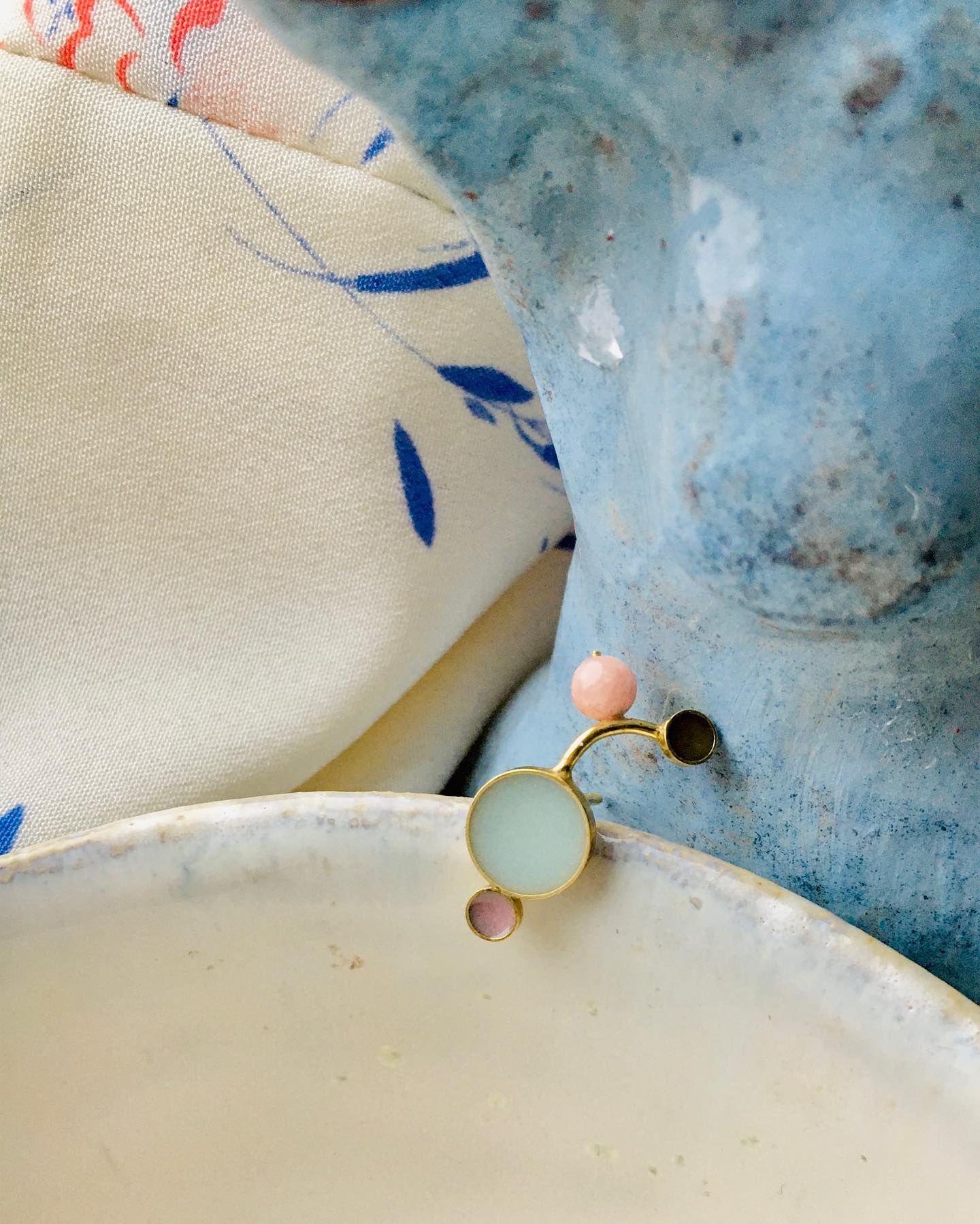 Kara. Mint, green and rose. Coral