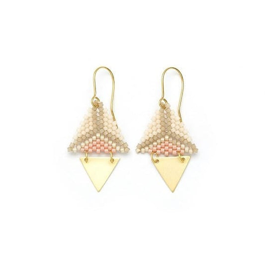 Dual Triangle. Fragment. Light brown and rose.